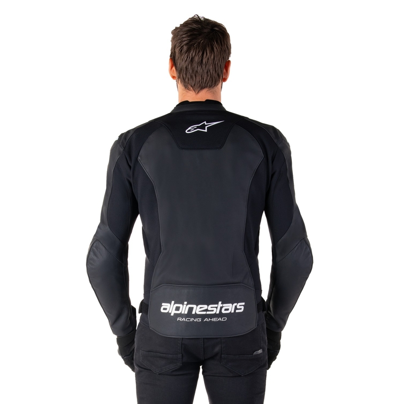 Alpinestars Faster 3 mustavalkoinen nahkainen moottoripyörätakki