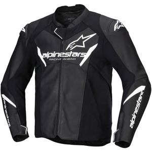 Alpinestars Faster 3 mustavalkoinen nahkainen moottoripyörätakki