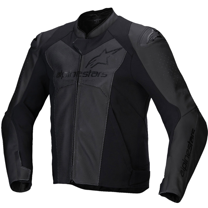 Alpinestars Faster 3 Airflow Musta Nahka Moottoripyöräily takki