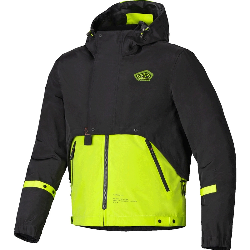 Alpinestars Mootant vedenpitävä anorakki Musta-Fluo Keltainen