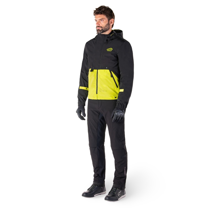 Alpinestars Mootant vedenpitävä anorakki Musta-Fluo Keltainen