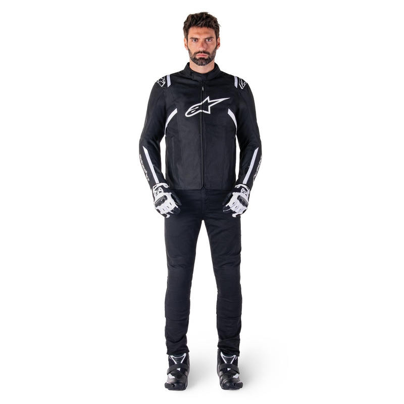 Alpinestars T-SPS 2 Vedenpitävä mustavalkoinen moottoripyöräily takki