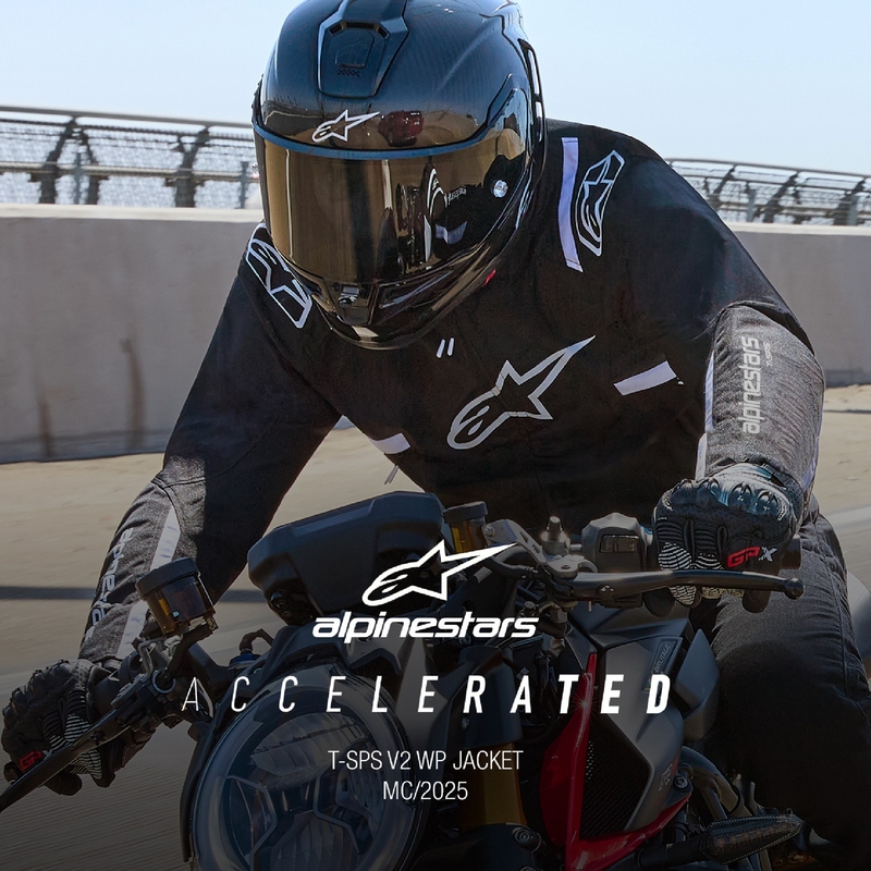 Alpinestars T-SPS 2 Vedenpitävä mustavalkoinen moottoripyöräily takki