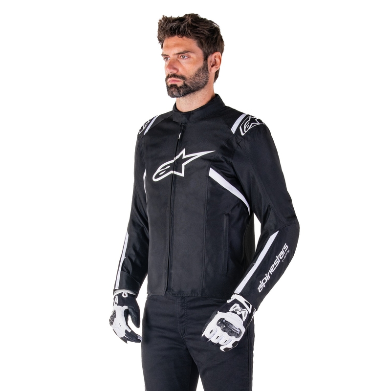 Alpinestars T-SPS 2 Vedenpitävä mustavalkoinen moottoripyöräily takki