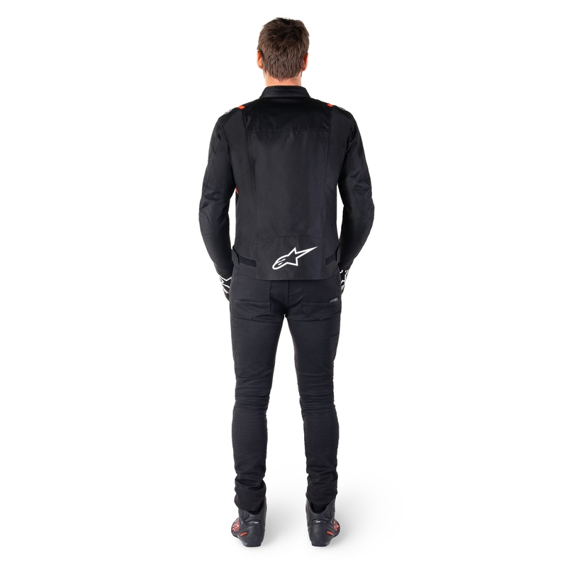 Alpinestars T-SPS 2 Vedenpitävä musta-valkoinen-fluo punainen moottoripyöräily takki