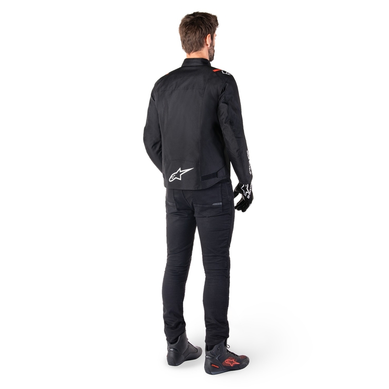 Alpinestars T-SPS 2 Vedenpitävä musta-valkoinen-fluo punainen moottoripyöräily takki