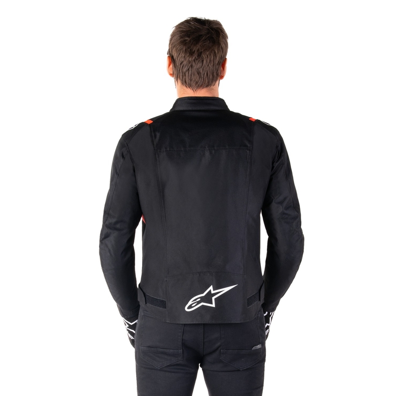 Alpinestars T-SPS 2 Vedenpitävä musta-valkoinen-fluo punainen moottoripyöräily takki