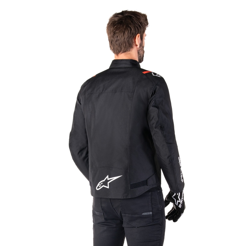 Alpinestars T-SPS 2 Vedenpitävä musta-valkoinen-fluo punainen moottoripyöräily takki