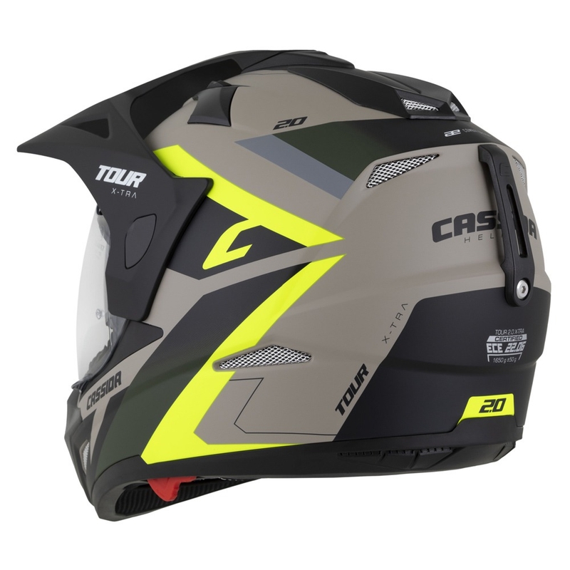 Enduro kypärä Cassida Tour 2.0 X-tra matta hiekka-fluo kelta-vihreä-musta
