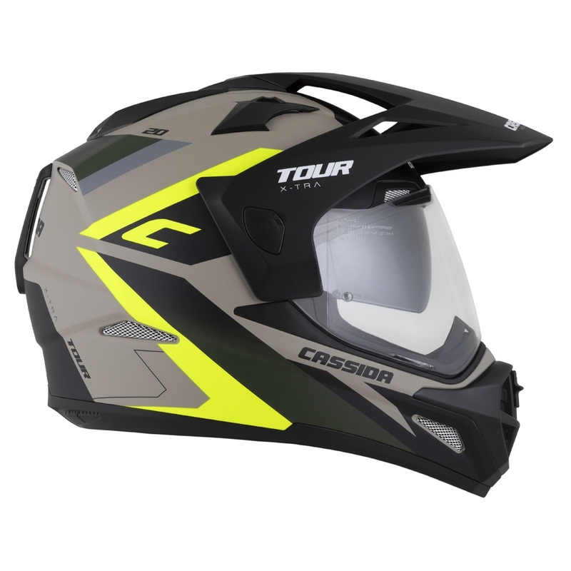 Enduro kypärä Cassida Tour 2.0 X-tra matta hiekka-fluo kelta-vihreä-musta