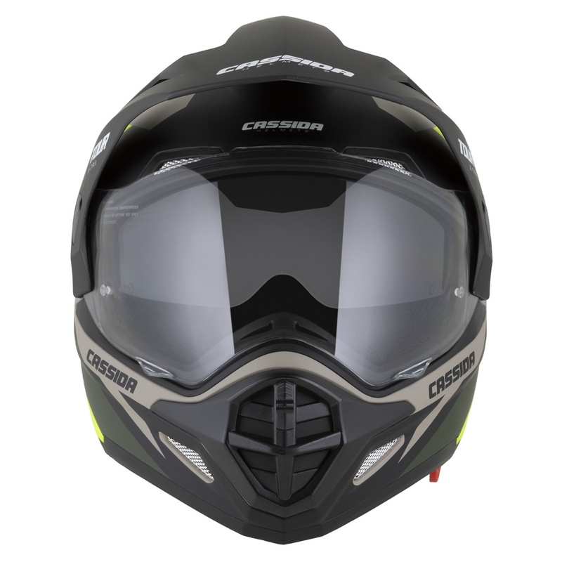Enduro kypärä Cassida Tour 2.0 X-tra matta hiekka-fluo kelta-vihreä-musta