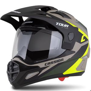 Enduro kypärä Cassida Tour 2.0 X-tra matta hiekka-fluo kelta-vihreä-musta