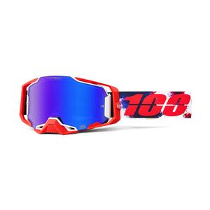 Motocross-lasit 100% ARMEGA Morpho sinisellä HIPER plexillä 100% ARMEGA Morpho sinisellä HIPER plexillä