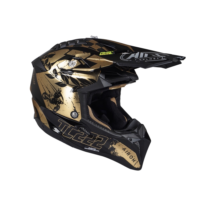 Motocross kypärä Airoh Aviator 3.0 "TC 222 THE LEGEND" musta-kultainen