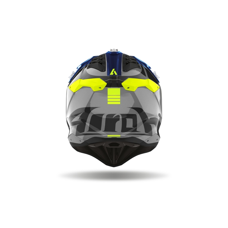Motocross kypärä Airoh Aviator 3.0 Push sininen