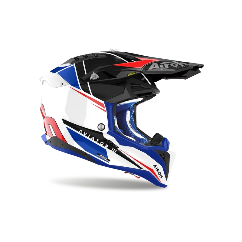 Motocross kypärä Airoh Aviator 3.0 Push sininen-punainen