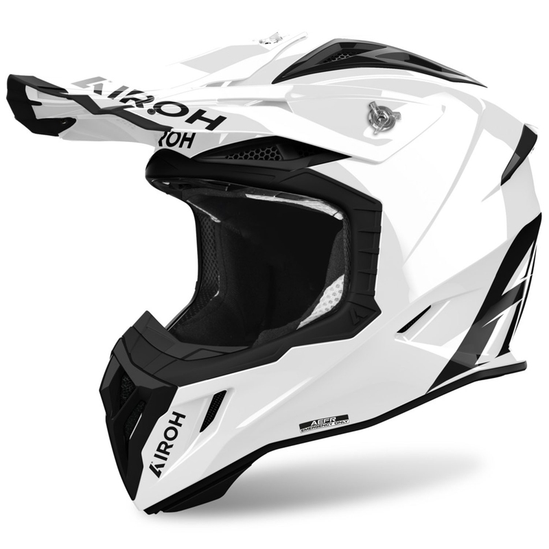 Motocross kypärä Airoh Aviator ACE 2 Väri valkoinen kiiltävä