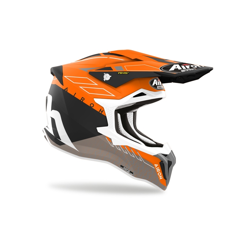 Motokrosová helma Airoh Strycker Skin oranžová matná výprodej