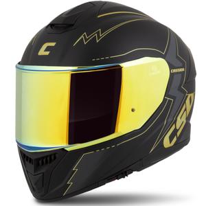 Cassida Integral GT 2.1 Flash musta-kulta-harmaa moottoripyöräilykypärä