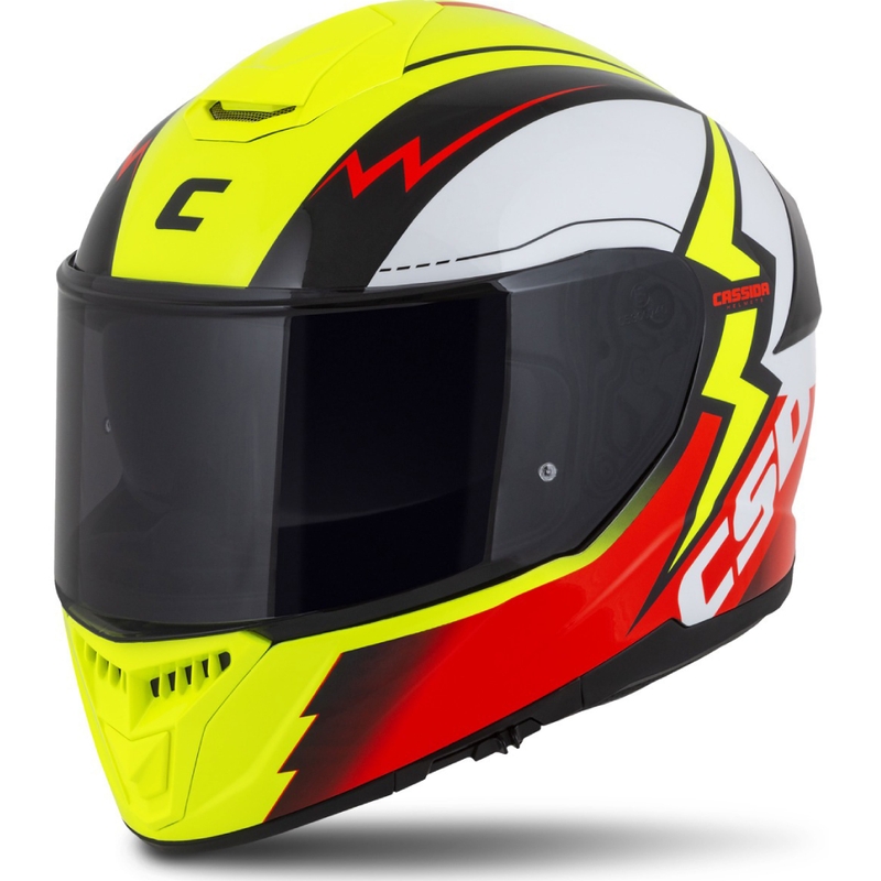 Integral moottoripyöräilykypärä Cassida Integral GT 2.1 Flash fluo keltainen-punainen-musta-valkoinen