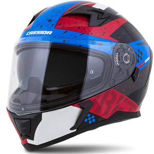 Integral moottoripyöräilykypärä Cassida Integral 3.0 DRFT punahelmi sininen