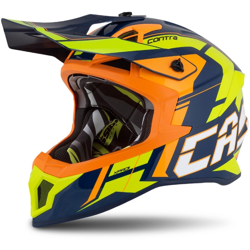 Motokrosová helma Cassida Cross Pro 2 Contra fluo žluto-oranžovo-modrá
