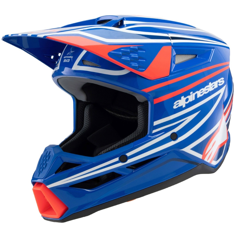 Alpinestars S-M3 WURX Sininen-punainen-valko-musta lasten motocross kypärä
