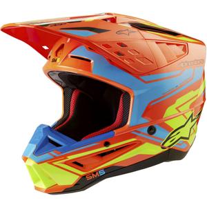 Alpinestars S-M5 Action 2 fluo-oranssi-vaaleansininen-fluokeltainen motocross kypärä