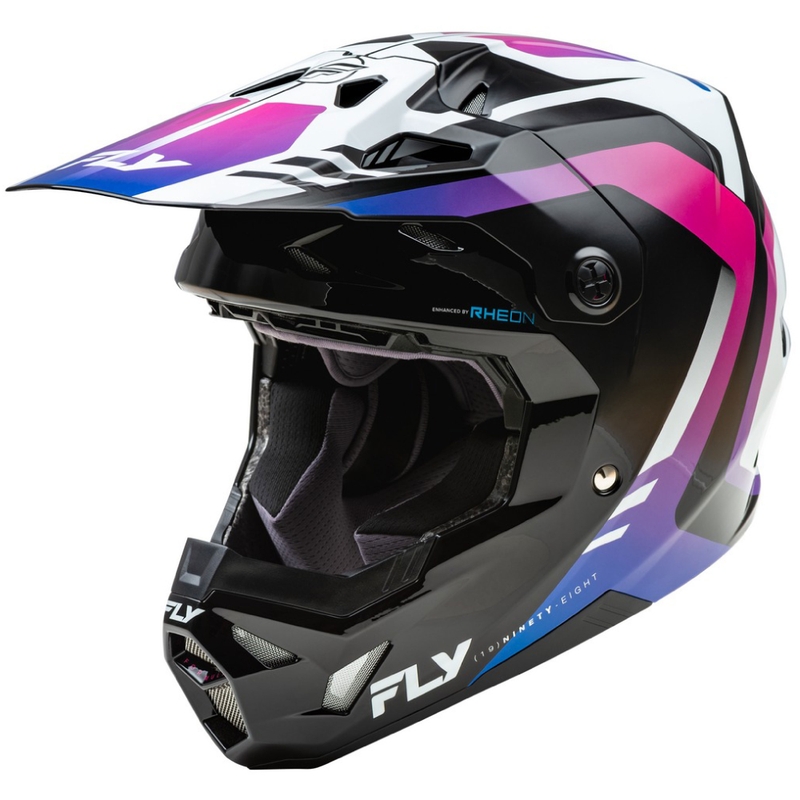 Motocross kypärä FLY Racing Formula CP valkoinen-musta-lila