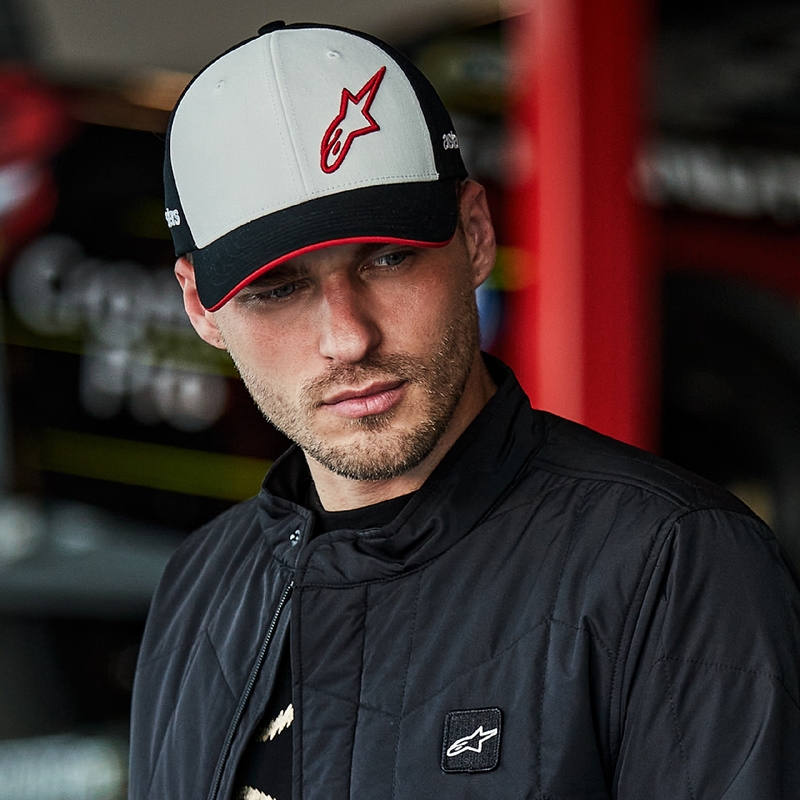 Alpinestars Sessionized Snapback lippis valkoinen-musta-punainen