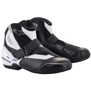 Alpinestars SMX-1 R tuuletetut mustavalkoiset moottoripyöräilykengät