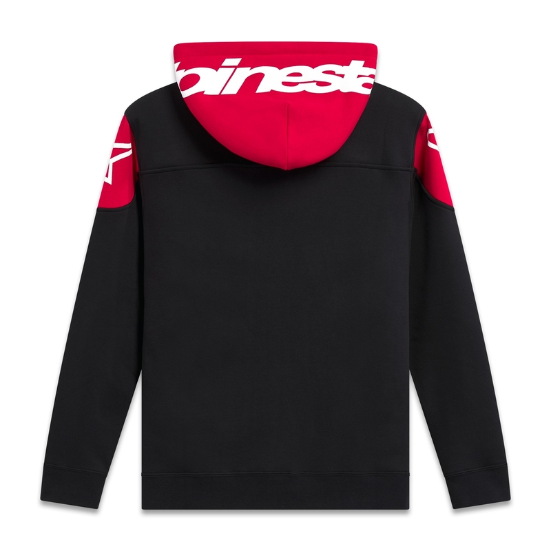 Mikina Alpinestars Velocity Hoodie černo-červená