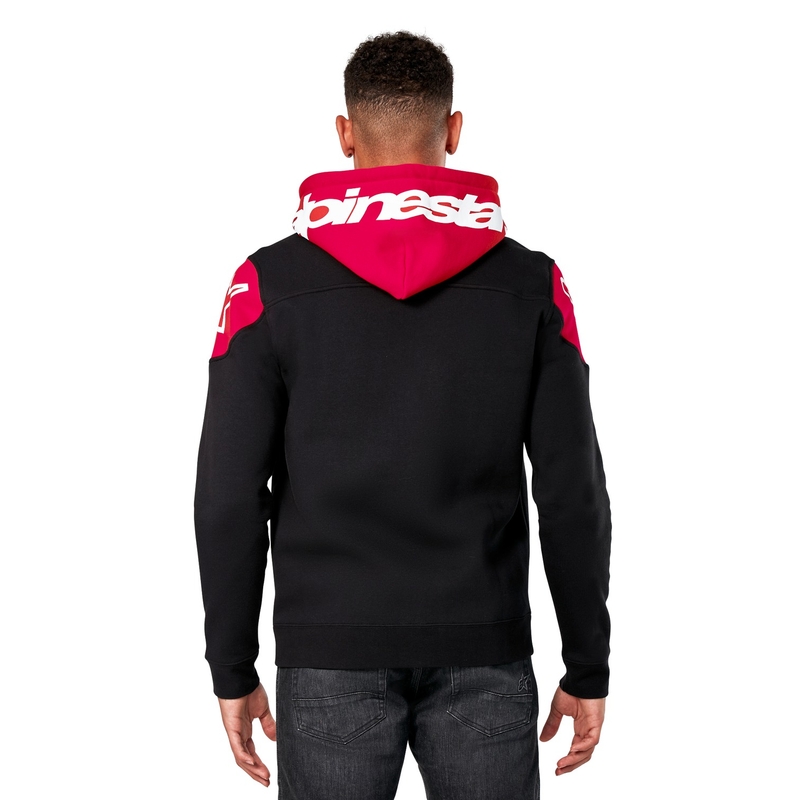 Mikina Alpinestars Velocity Hoodie černo-červená