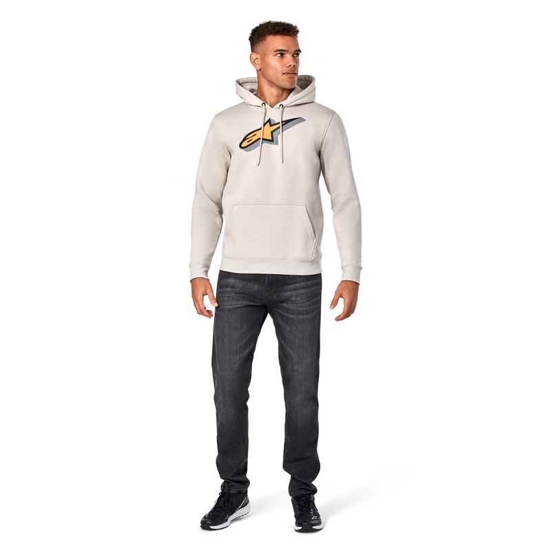 Mikina Alpinestars Quickness Hoodie bílá offwhite