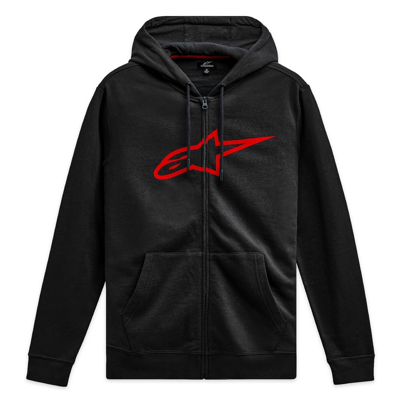 Alpinestars Ageless Zip Hoodie 3 musta ja punainen
