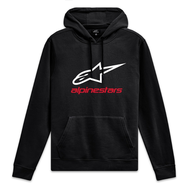 Alpinestars Always Hoodie 3 musta, valkoinen ja punainen