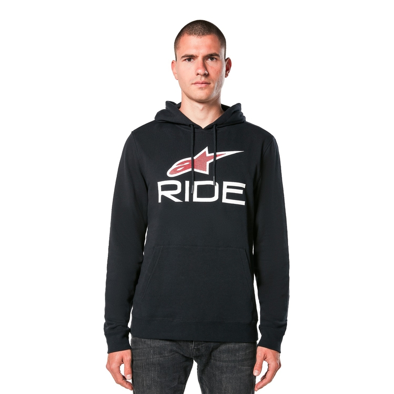 Alpinestars Ride 4.0 huppari musta, valkoinen ja punainen
