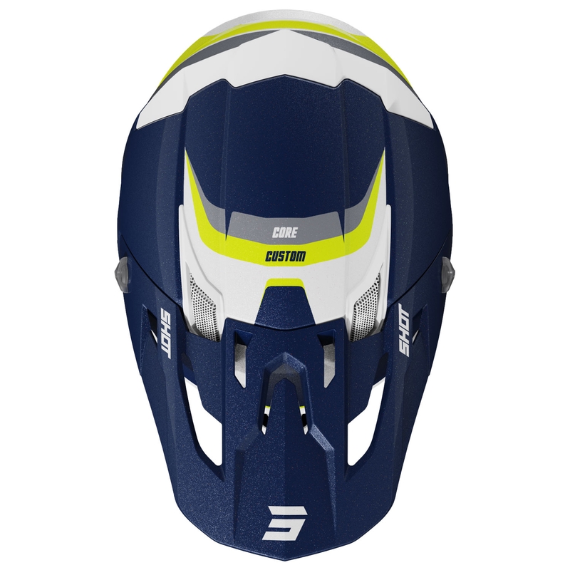 Motocross kypärä Shot Core Custom sininen-pearl