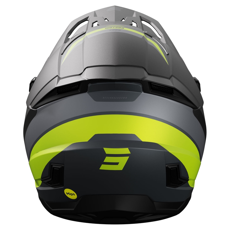 Motocross kypärä Shot Core Custom musta-fluo keltainen