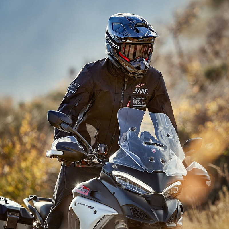 Alpinestars AMT-8 Stretch Drystar XF Moottoripyöräily takki Musta