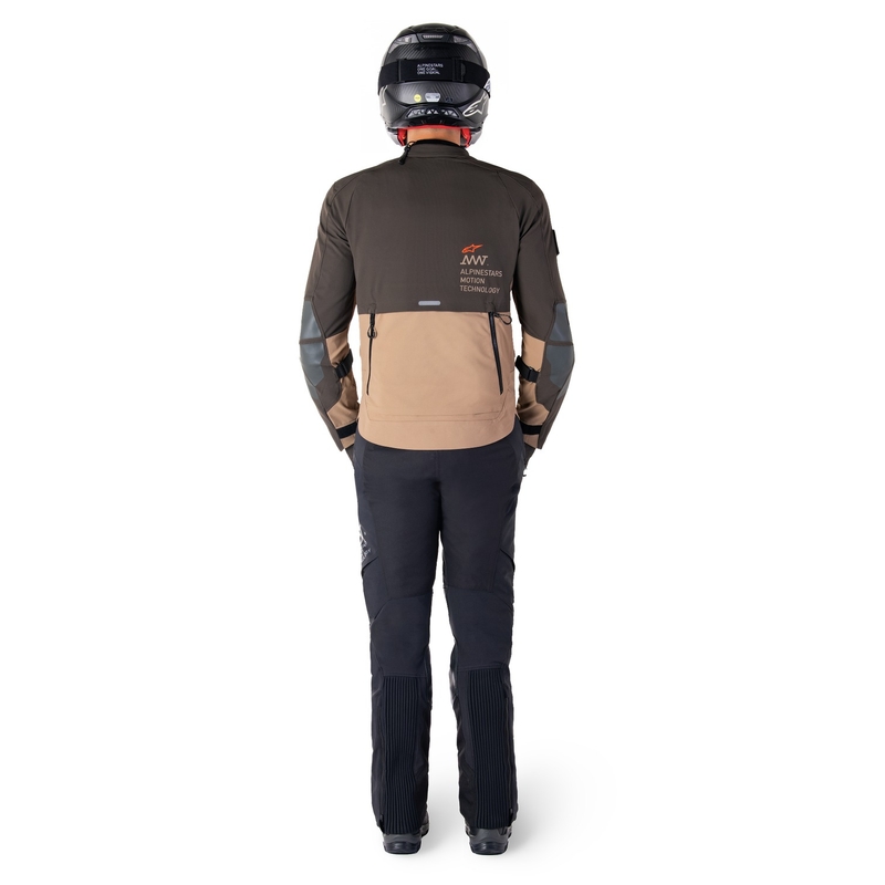 Alpinestars AMT-8 Stretch Drystar XF ruskea-khaki Moottoripyöräily takki