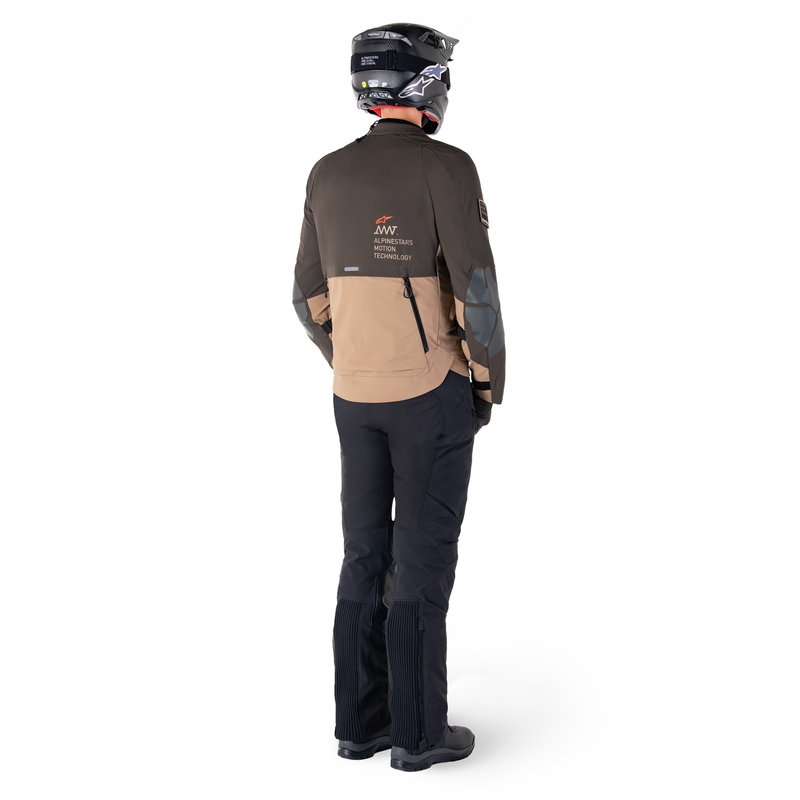 Alpinestars AMT-8 Stretch Drystar XF ruskea-khaki Moottoripyöräily takki