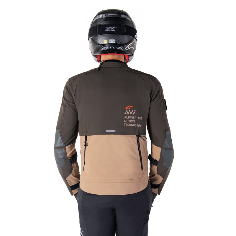 Alpinestars AMT-8 Stretch Drystar XF ruskea-khaki Moottoripyöräily takki