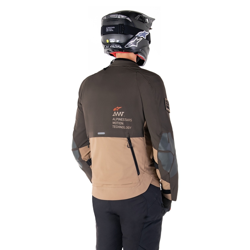 Alpinestars AMT-8 Stretch Drystar XF ruskea-khaki Moottoripyöräily takki