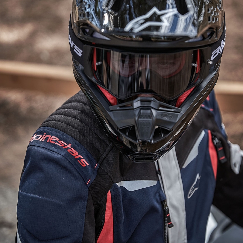Alpinestars ST-1 Vedenpitävä moottoripyöräily takki tummansininen-musta-punainen