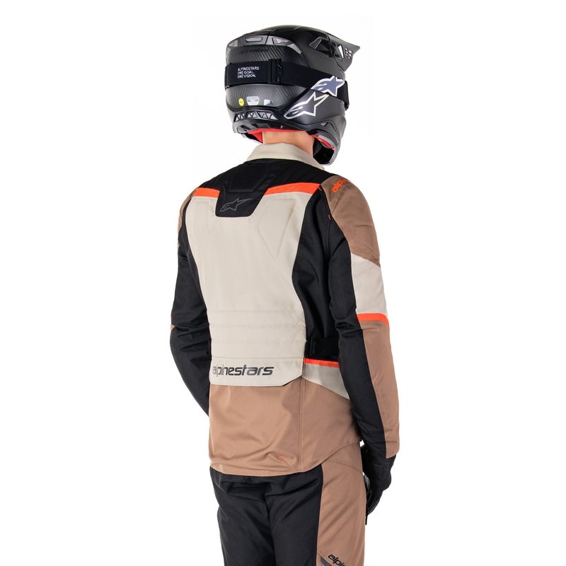 Alpinestars ST-1 Vedenpitävä khaki-hiekka-musta-fluo-punainen moottoripyörätakki