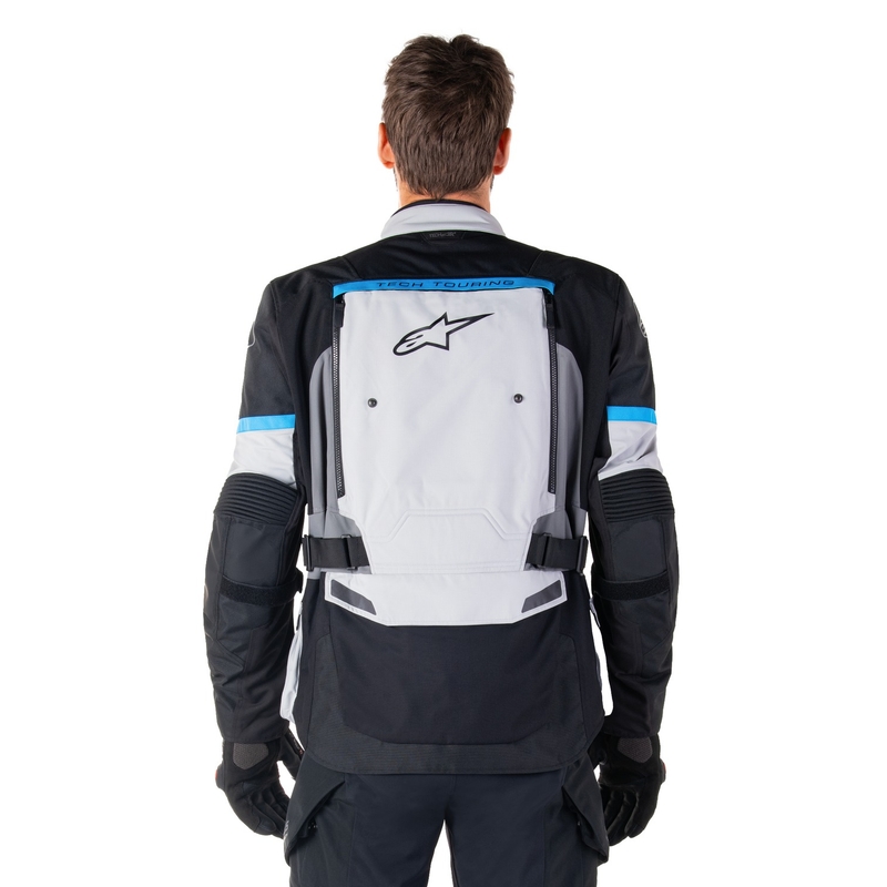 Alpinestars Bogota PRO Drystar harmaa-musta-sininen moottoripyörätakki
