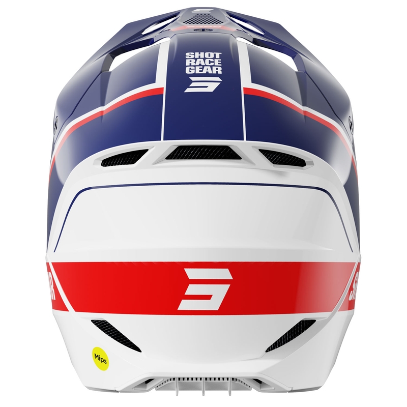 Motocross kypärä Shot Race Mythic kiiltävä sininen-punainen