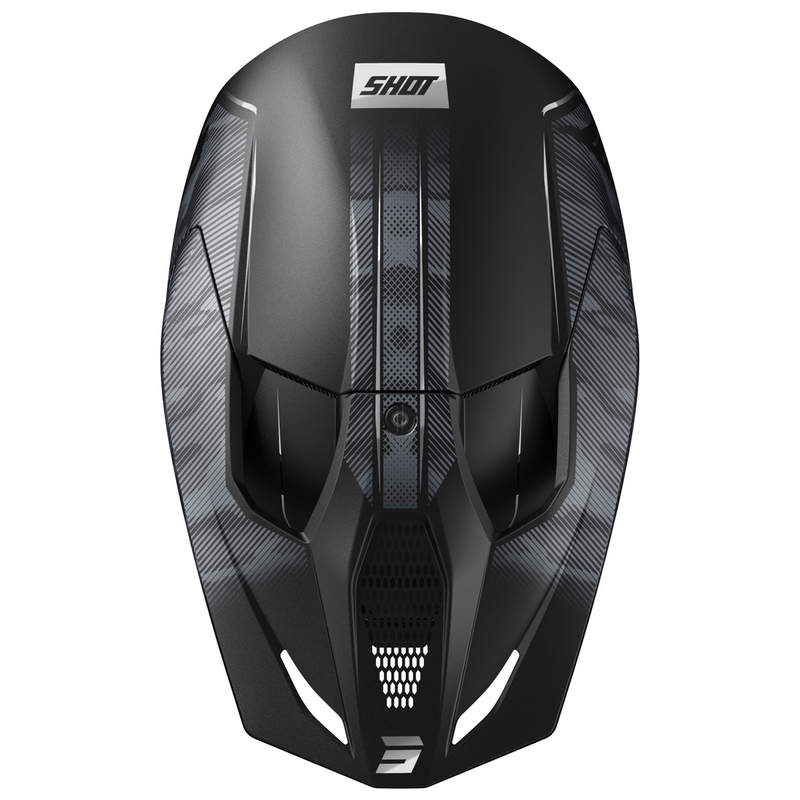 Motocross kypärä Shot Camo Tactic matta musta-harmaa