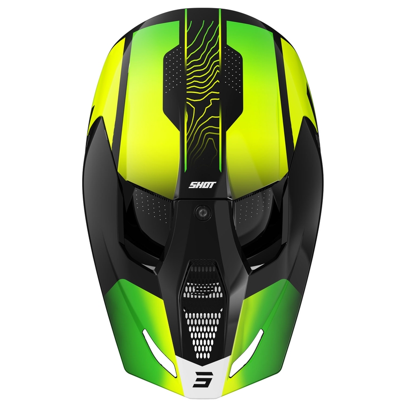 Motocross kypärä Shot Furious Apex fluo keltainen-musta